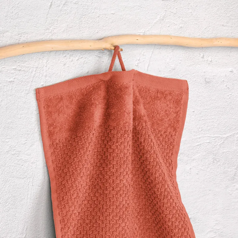 Handtuch Set Popcorn - Orange - 2x50x100 + 2x70x140 cm