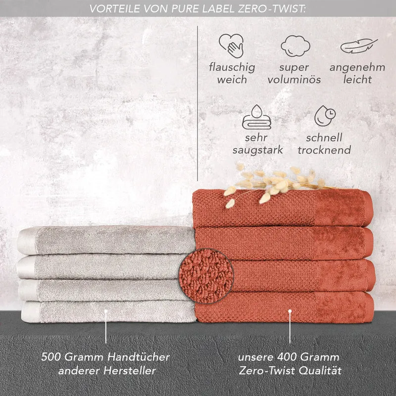 Handtuch Set Popcorn - Orange - 2x50x100 + 2x70x140 cm
