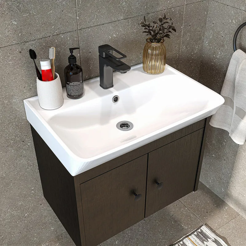 Roomart 4-teiliges Badmöbel-Set ADA, 60 cm, mit Waschbecken und Hochschrank, in 5 Farben