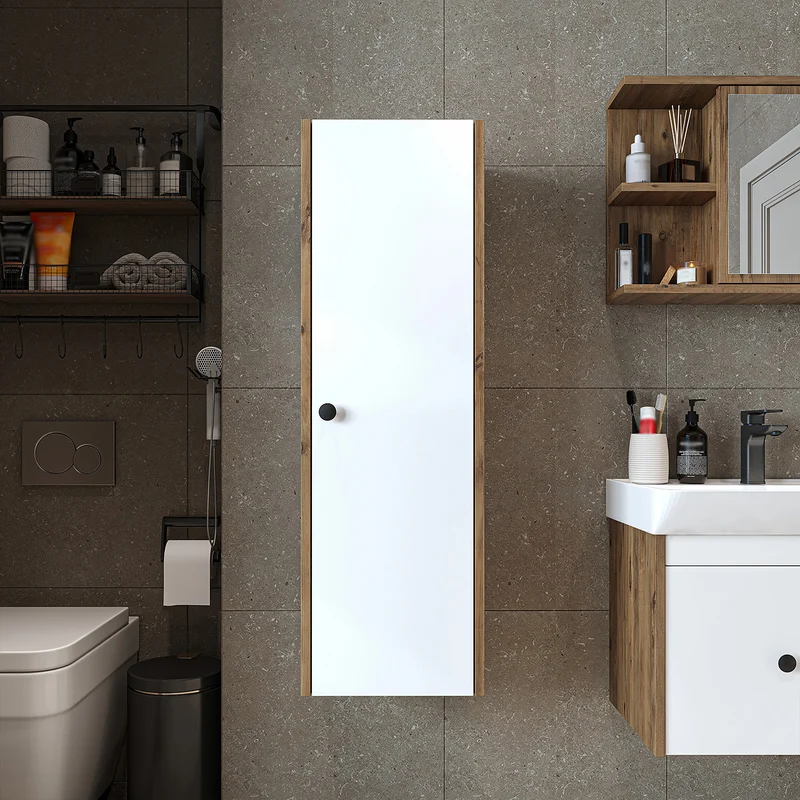 Roomart 4-teiliges Badmöbel-Set ADA, 60 cm, mit Waschbecken und Hochschrank, in 5 Farben