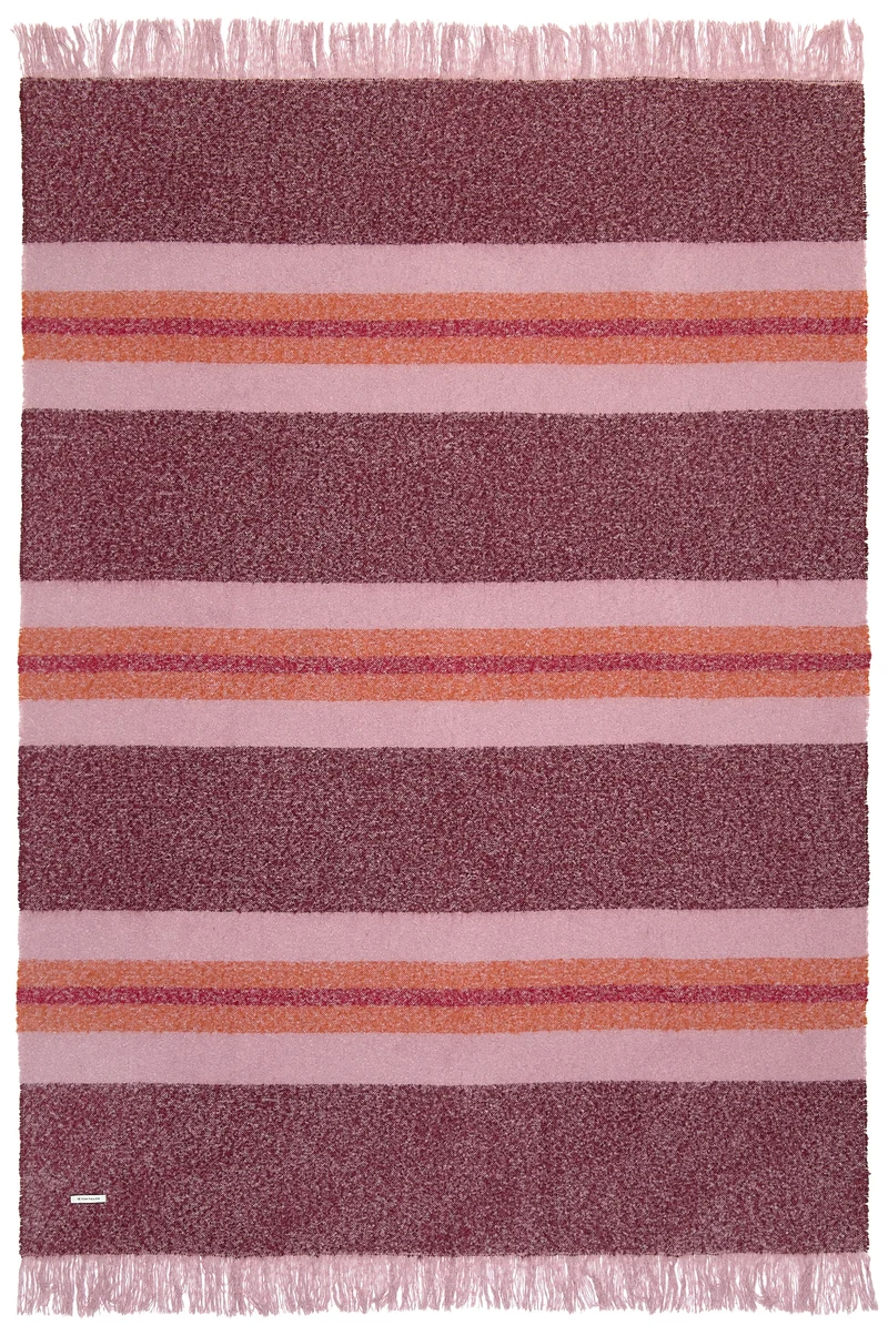 Tom Tailor Kuscheldecke aus Bouclégarn – flauschig & weich mit Fransen - 145x200cm