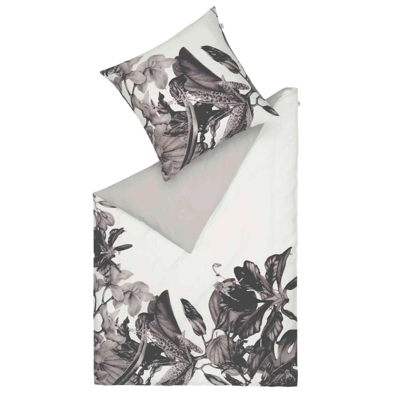 Satin Bettwäsche Amalia mit floralem Design