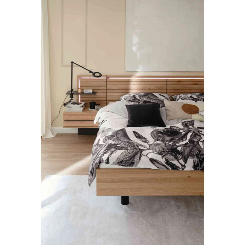 Satin Bettwäsche Amalia mit floralem Design