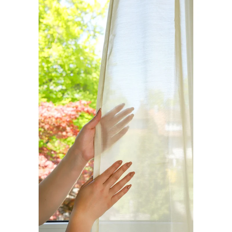 SCHÖNER WOHNEN Ösenvorhang - lichtdurchlässig halbtransparent - 140x250cm