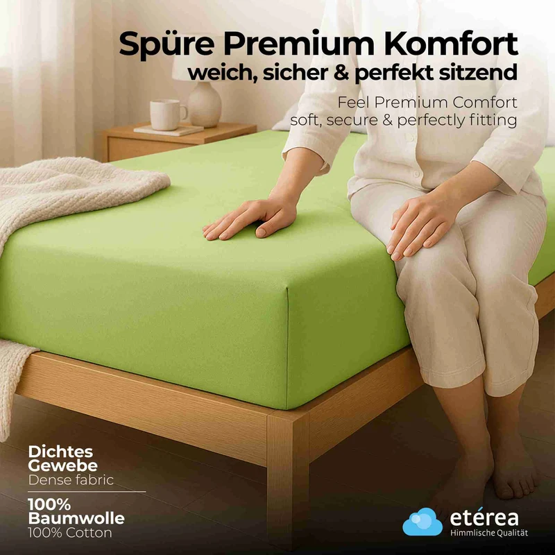 2x etérea Comfort Jersey Spannbettlaken - Größen Exakt