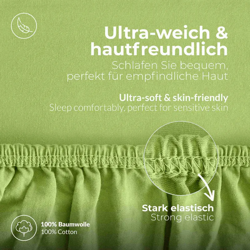 2x etérea Comfort Jersey Spannbettlaken - Größen Exakt