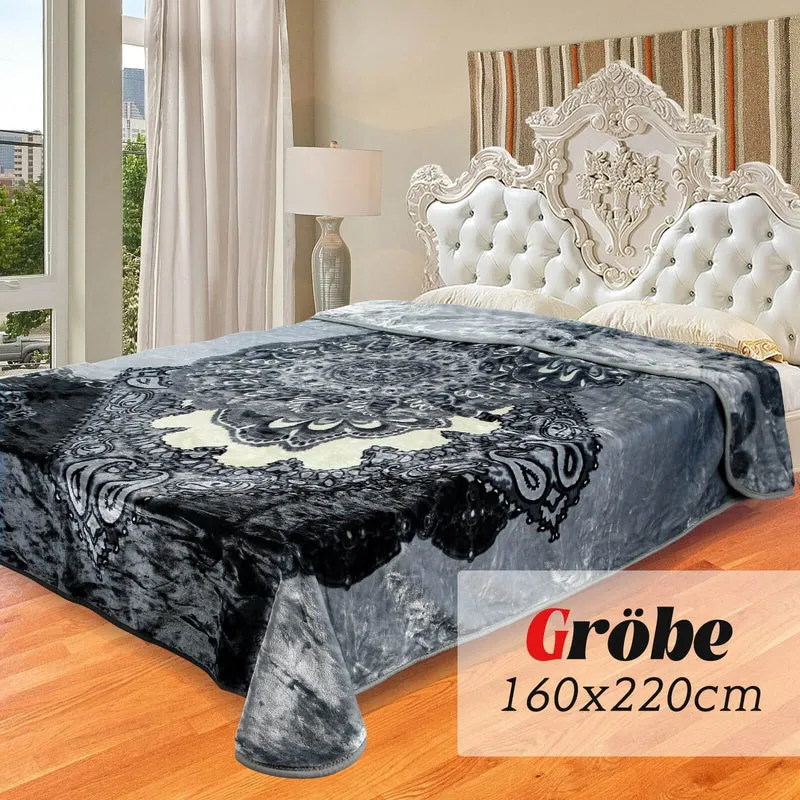 Flauschige Kuscheldecke 160x220 cm aus Polyester Weich, warm und pflegeleicht für Sofa, Bett und mehr