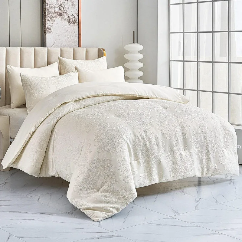 HOMELUX Bettwäsche Set 180x200, 6-teilig mit Steppdecke 220x240, 4 Kissenbezüge 50x70, Mikrofaser, bügelfrei