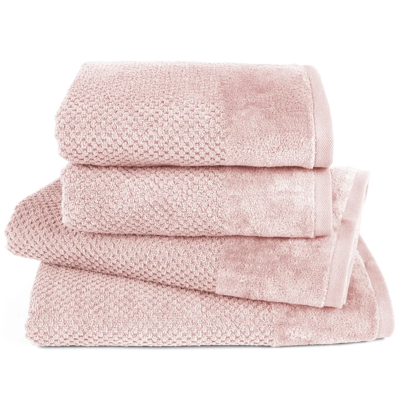 Handtuch Set Popcorn - Rosa - 2x50x100 + 2x70x140 cm