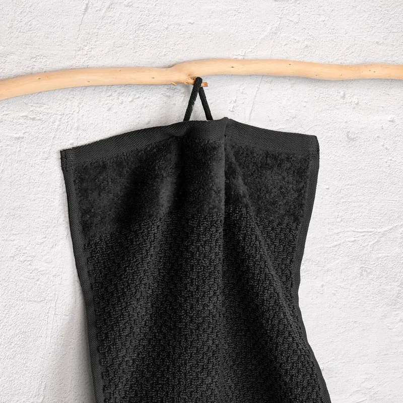 Handtuch Set Popcorn - Schwarz - 2x30x50 + 4x50x100 + 2x70x140 cm