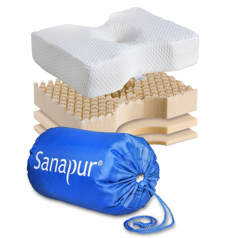 Sanapur Original Kissen 4.0 - Ergonomisches Nackenstützkissen für Seiten- & Rückenschläfer