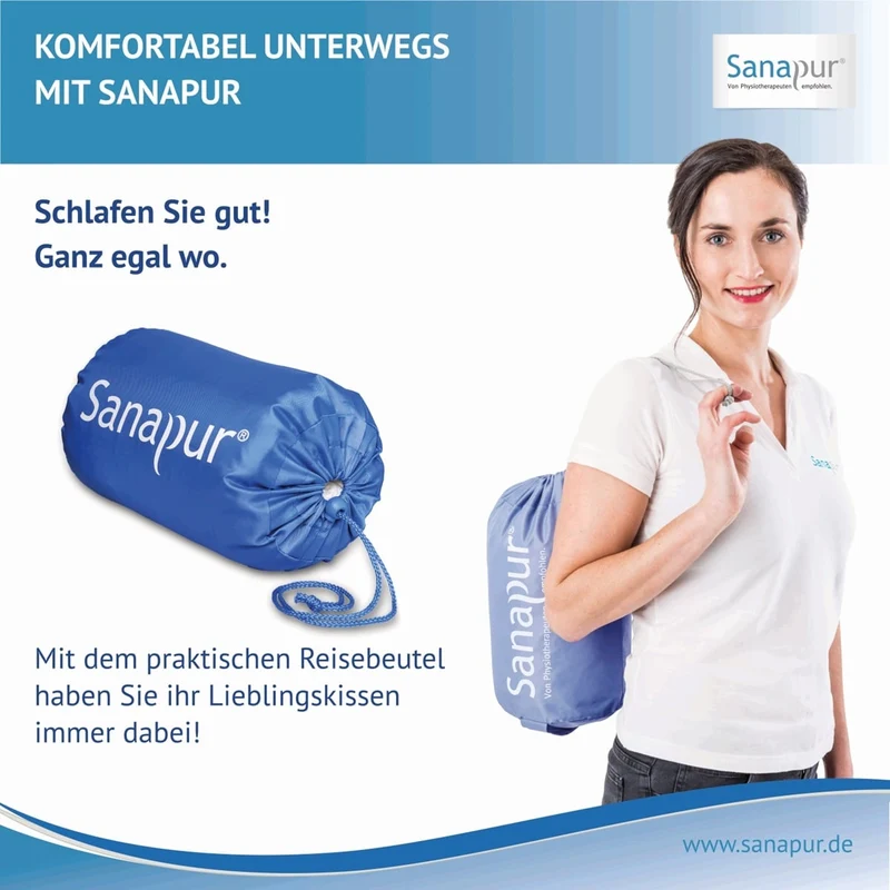 Sanapur Original Kissen 4.0 - Ergonomisches Nackenstützkissen für Seiten- & Rückenschläfer