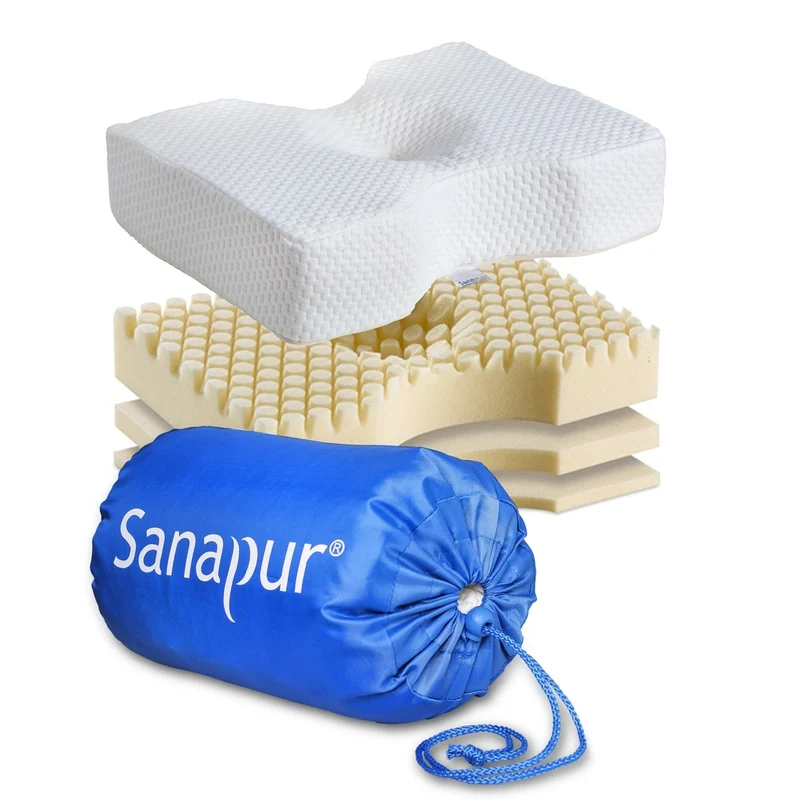 Sanapur Original Kissen 4.0 - Ergonomisches Nackenstützkissen für Seiten- & Rückenschläfer