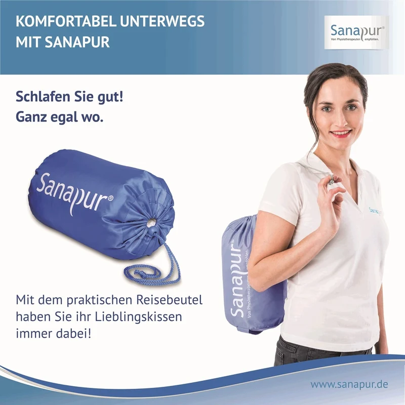 Sanapur Original Kissen 4.0 - Ergonomisches Nackenstützkissen für Seiten- & Rückenschläfer