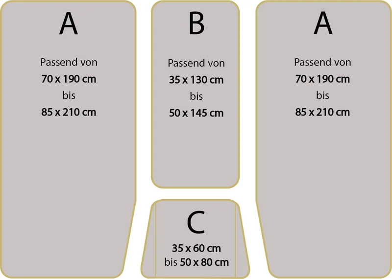 4-teiliges Spannbettlaken Set Wohnmobil und Wohnwagen
