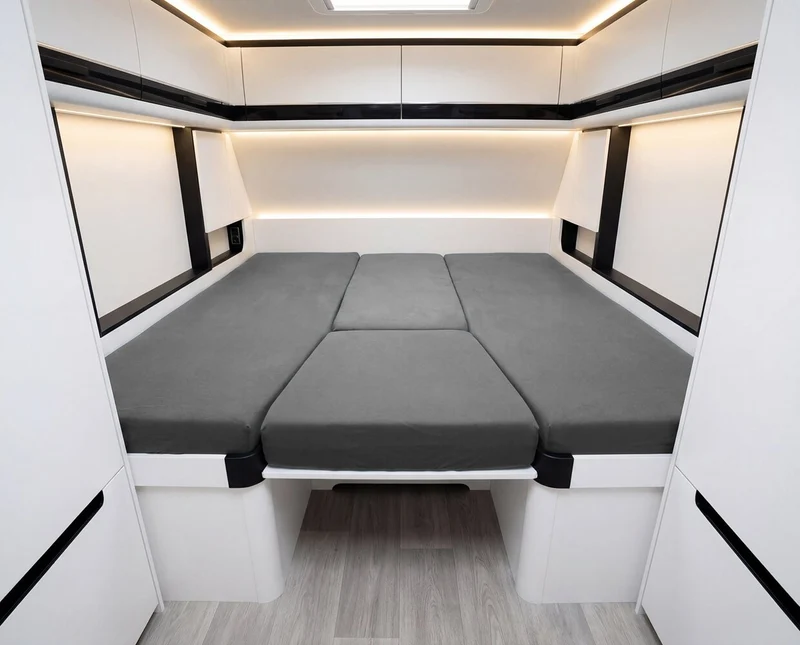 4-teiliges Spannbettlaken Set Wohnmobil und Wohnwagen