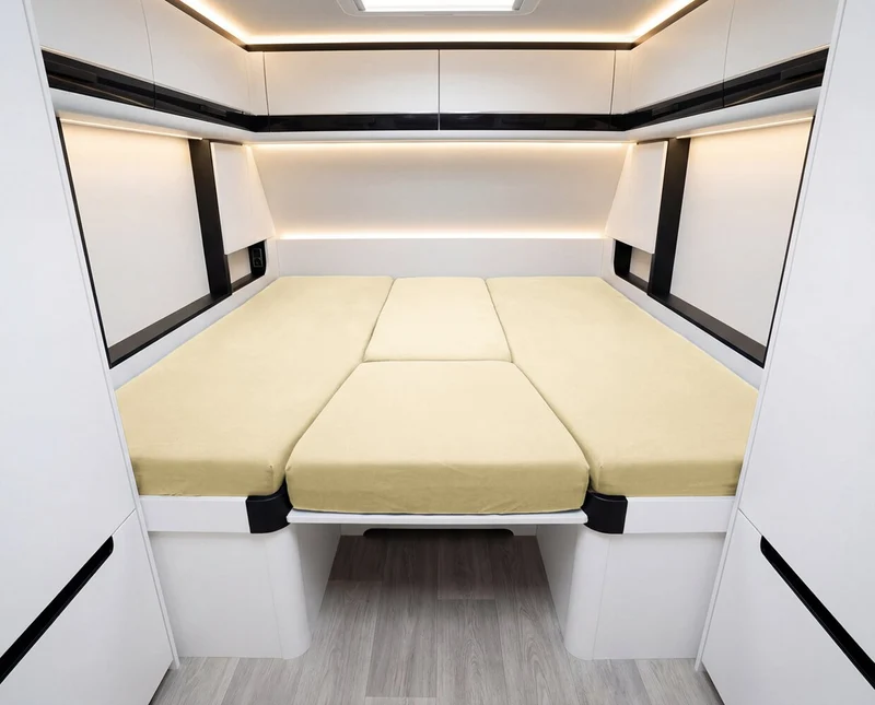 4-teiliges Spannbettlaken Set Wohnmobil und Wohnwagen