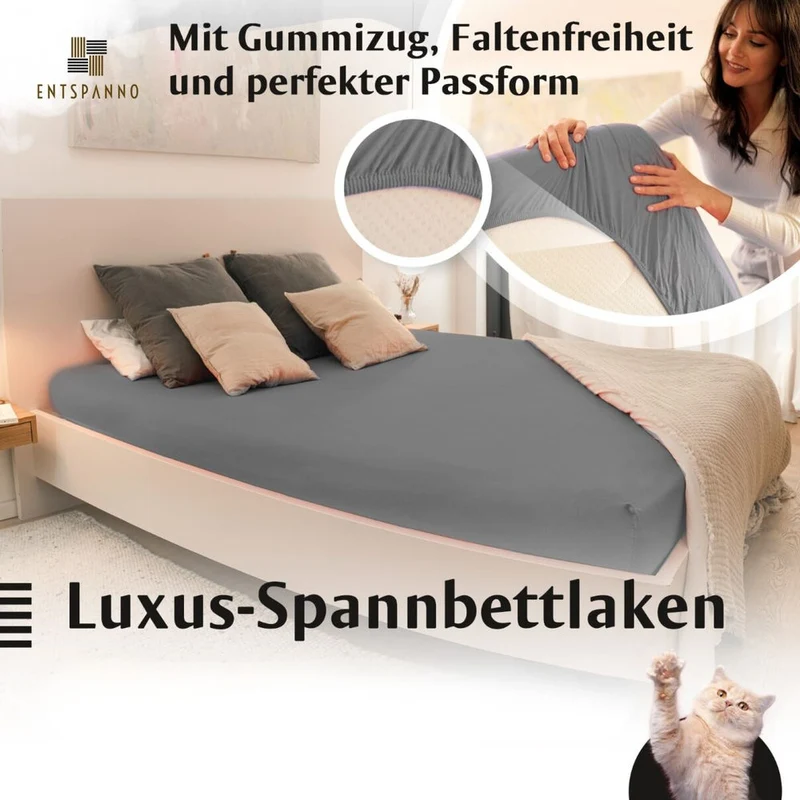 Boxspringbett Topper Luxus-Spannbettlaken