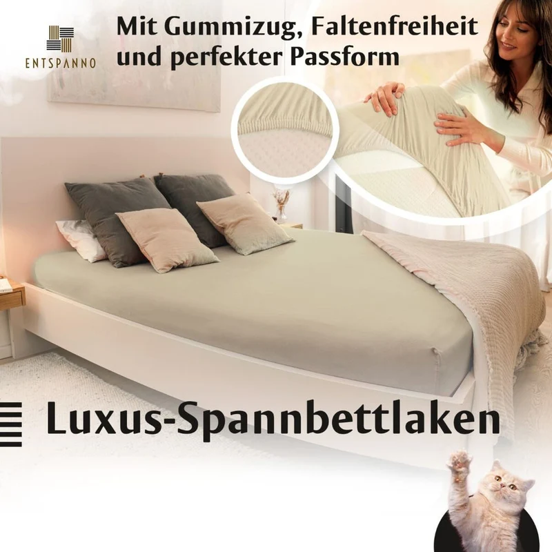 Boxspringbett Topper Luxus-Spannbettlaken