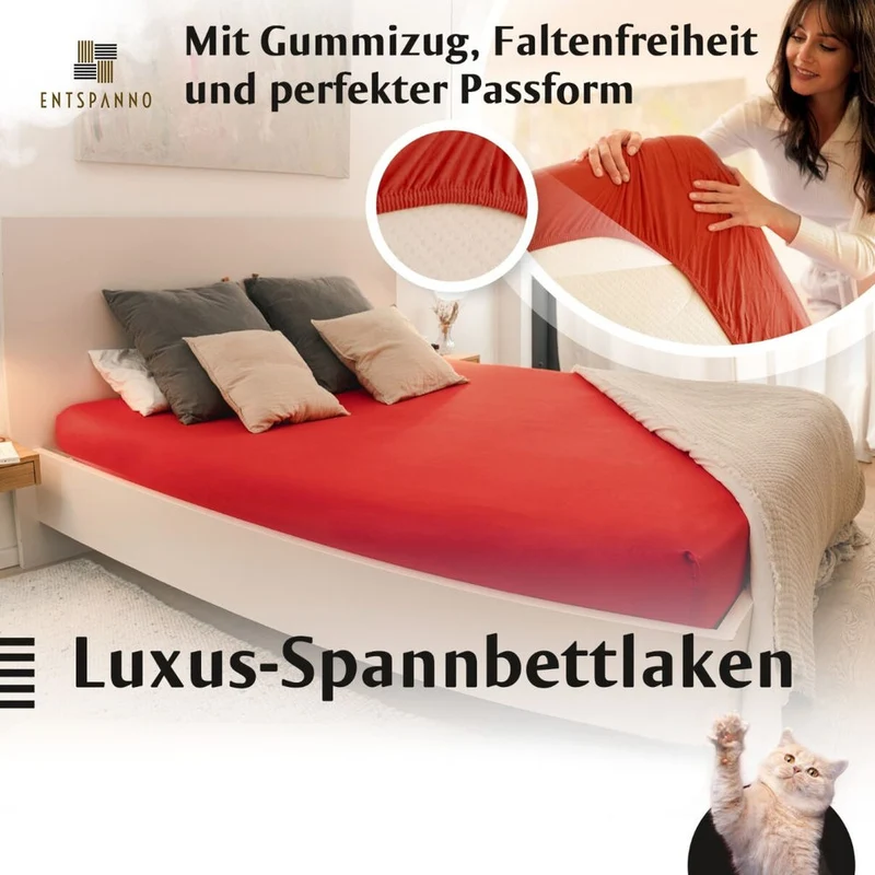 Luxus-Spannbettlaken 140-160 x 200-220 cm