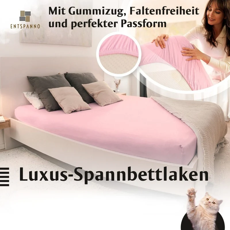 Luxus-Spannbettlaken 140-160 x 200-220 cm
