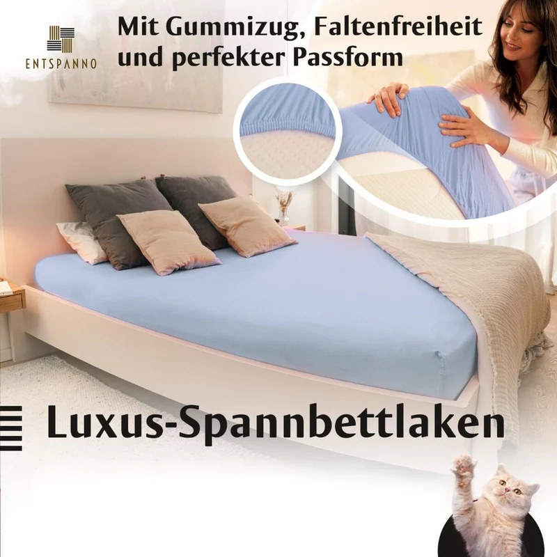 Luxus-Spannbettlaken 140-160 x 200-220 cm