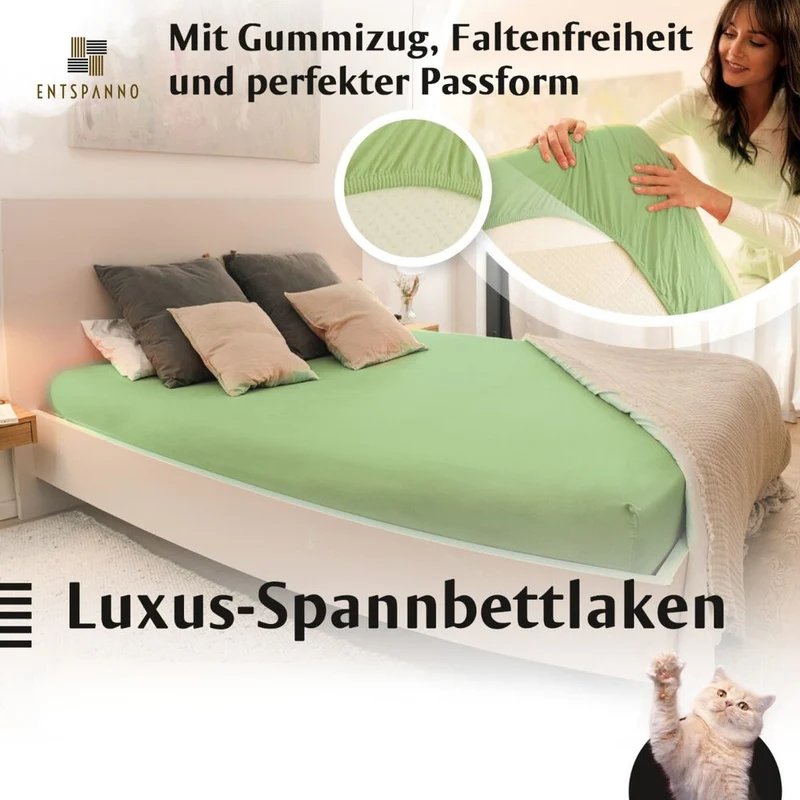 Luxus-Spannbettlaken 140-160 x 200-220 cm