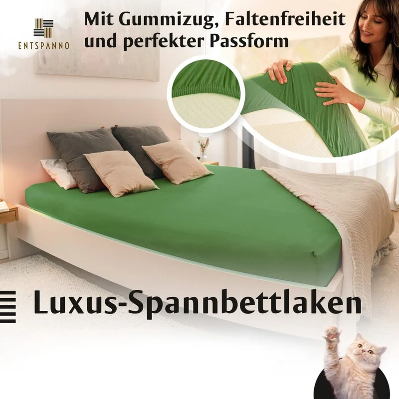 Luxus-Spannbettlaken 140-160 x 200-220 cm