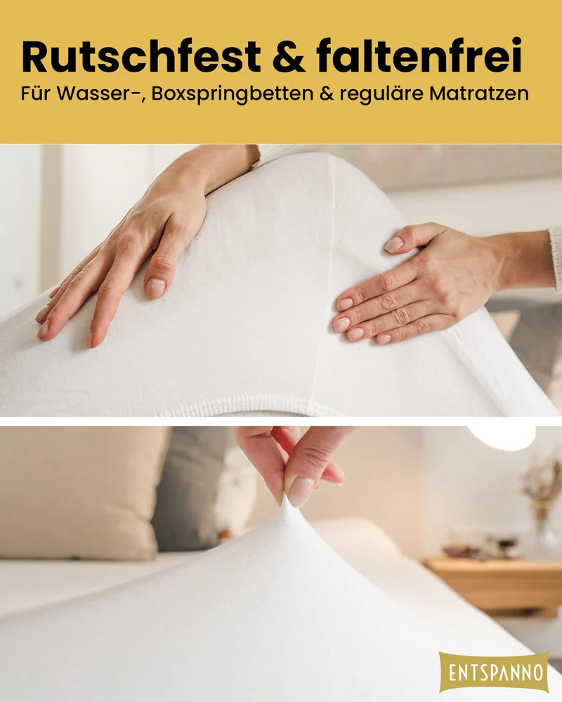 Luxus Spannbettlaken 120x200 - 130x220 cm