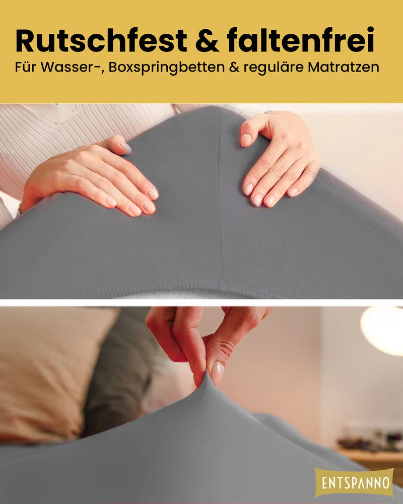 Luxus Spannbettlaken 120x200 - 130x220 cm