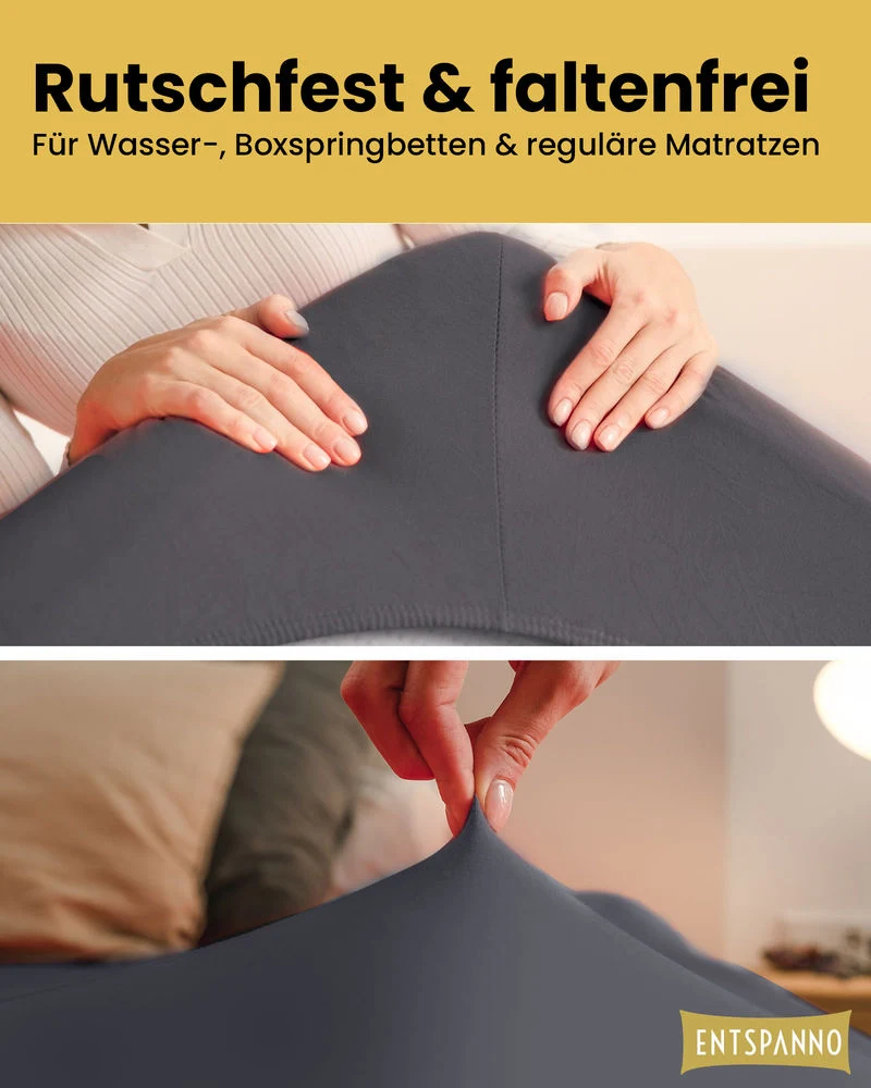 Luxus Spannbettlaken 120x200 - 130x220 cm