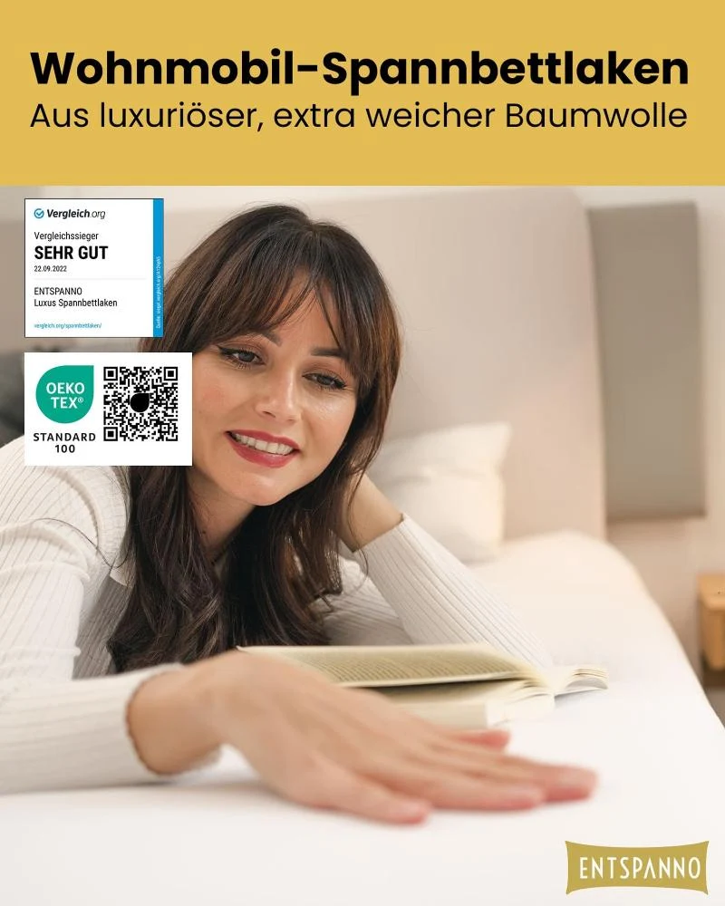 Luxus Spannbettlaken für Wohnmobil & Wohnwagen 3-teilig