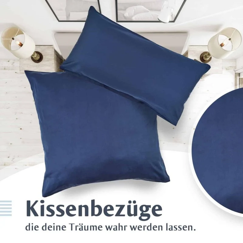 Luxus Baumwolle-Satin Bettwäsche Kissenbezug
