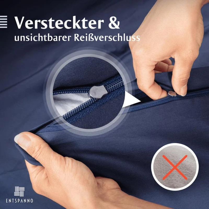 Luxus Baumwolle-Satin Bettwäsche Kissenbezug