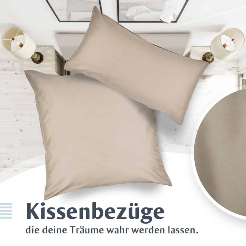 Luxus Baumwolle-Satin Bettwäsche Kissenbezug