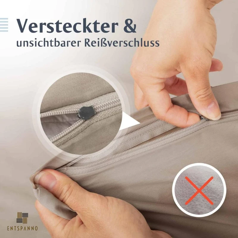 Luxus Baumwolle-Satin Bettwäsche Kissenbezug