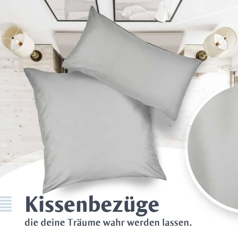 Luxus Baumwolle-Satin Bettwäsche Kissenbezug