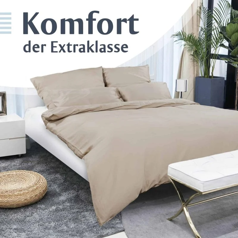 Luxus Baumwolle Satin Bettwäsche Deckenbezug