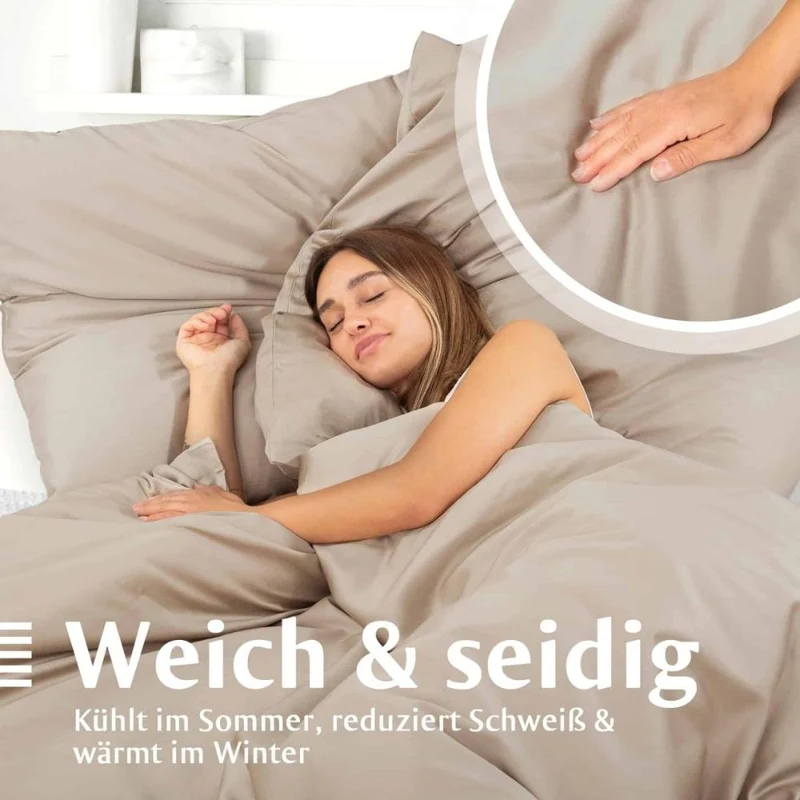 Luxus Baumwolle Satin Bettwäsche Deckenbezug