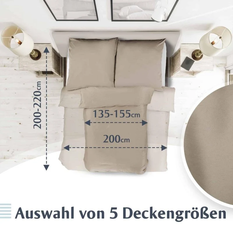 Luxus Baumwolle Satin Bettwäsche Deckenbezug
