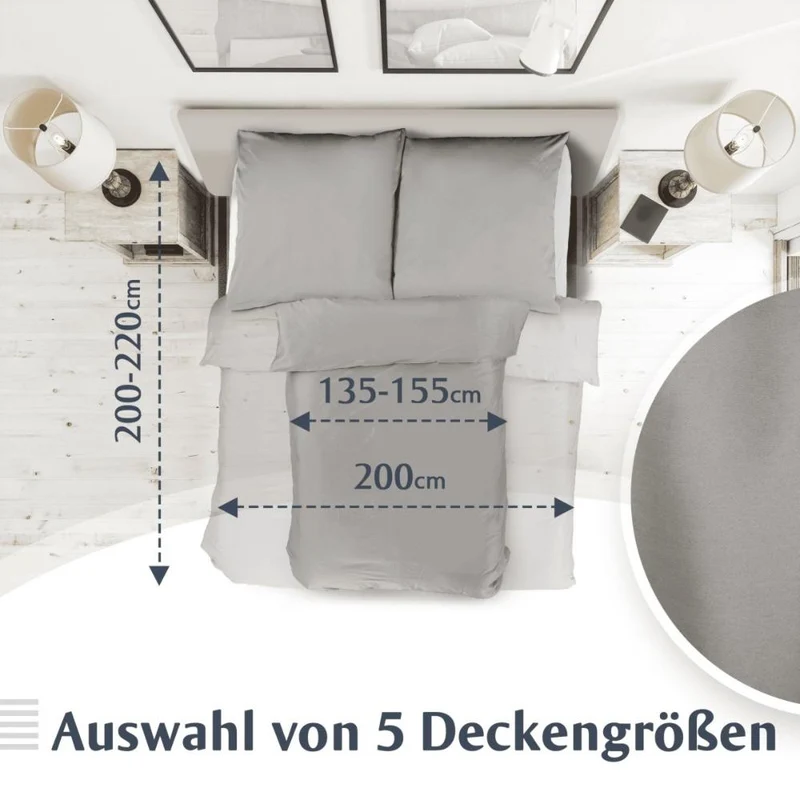 Luxus Baumwolle Satin Bettwäsche Deckenbezug