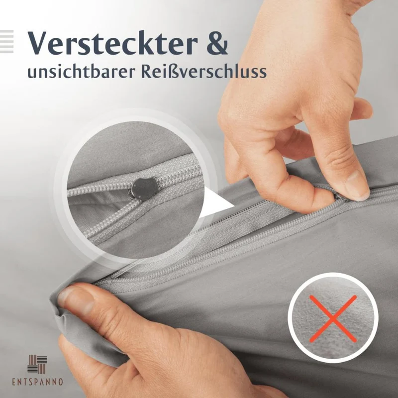 Luxus Baumwolle Satin Bettwäsche Deckenbezug