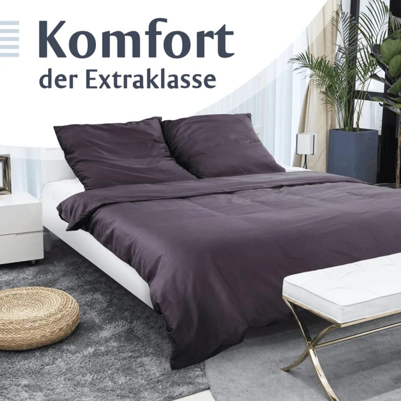 Luxus Baumwolle-Satin Bettwäsche Set