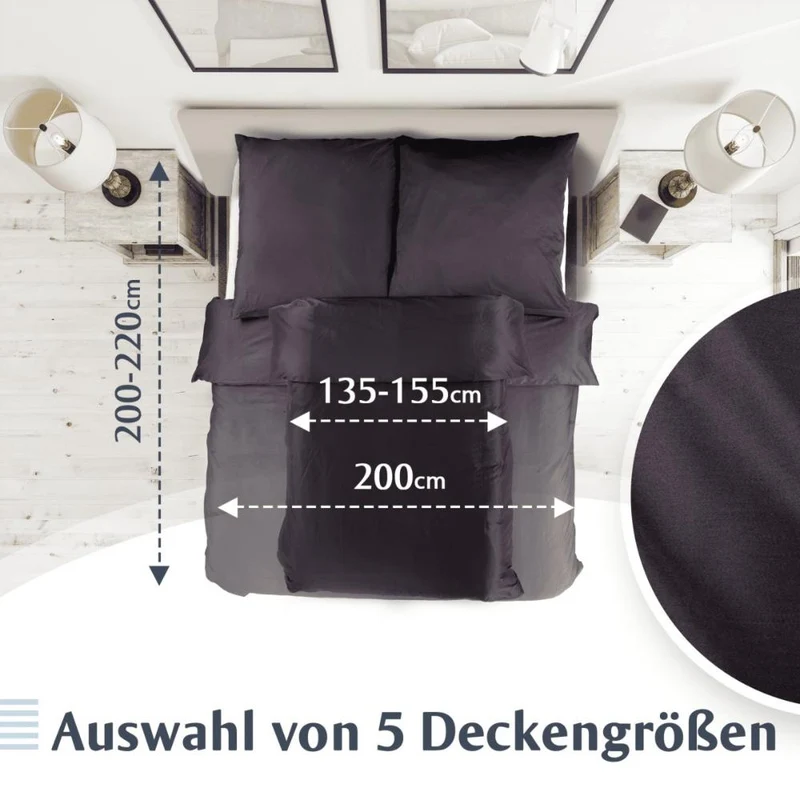 Luxus Baumwolle-Satin Bettwäsche Set