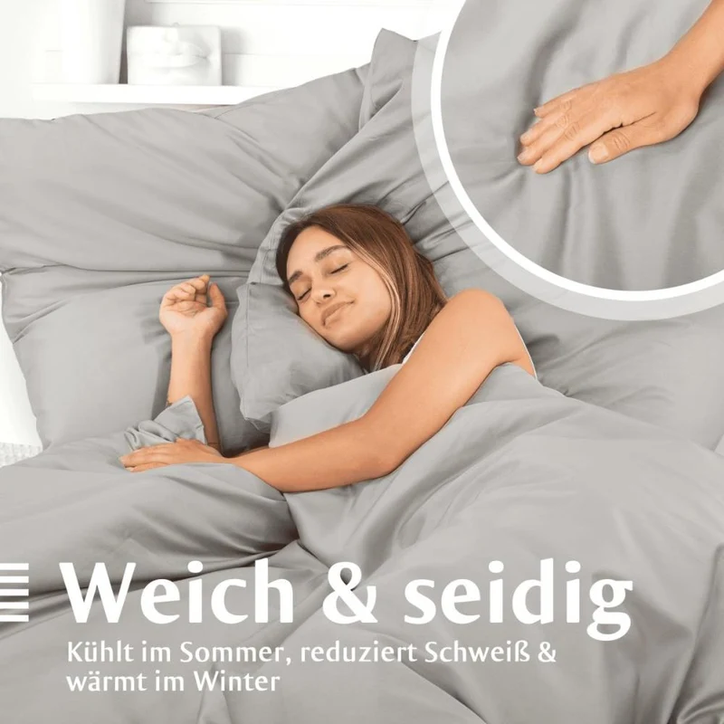 Luxus Baumwolle-Satin Bettwäsche Set