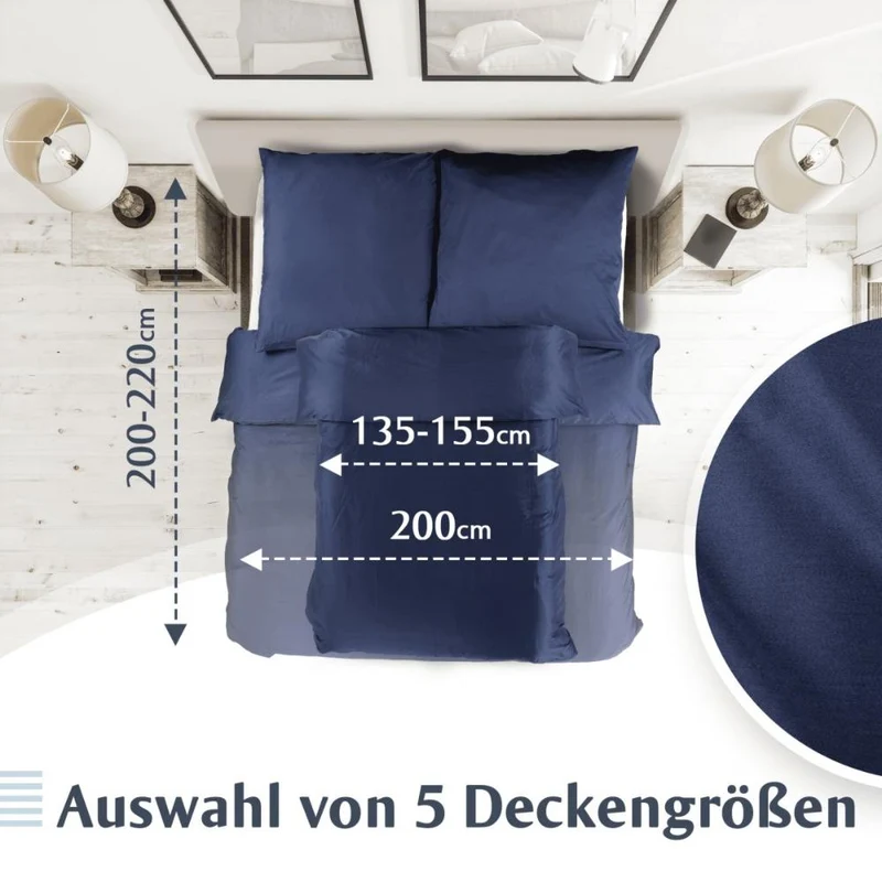 Luxus Baumwolle-Satin Bettwäsche Set