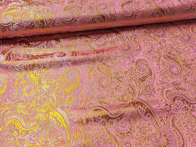 Brokatstoff Paisley mit gold *Ab 50cm