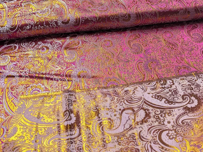 Brokatstoff Paisley mit gold *Ab 50cm