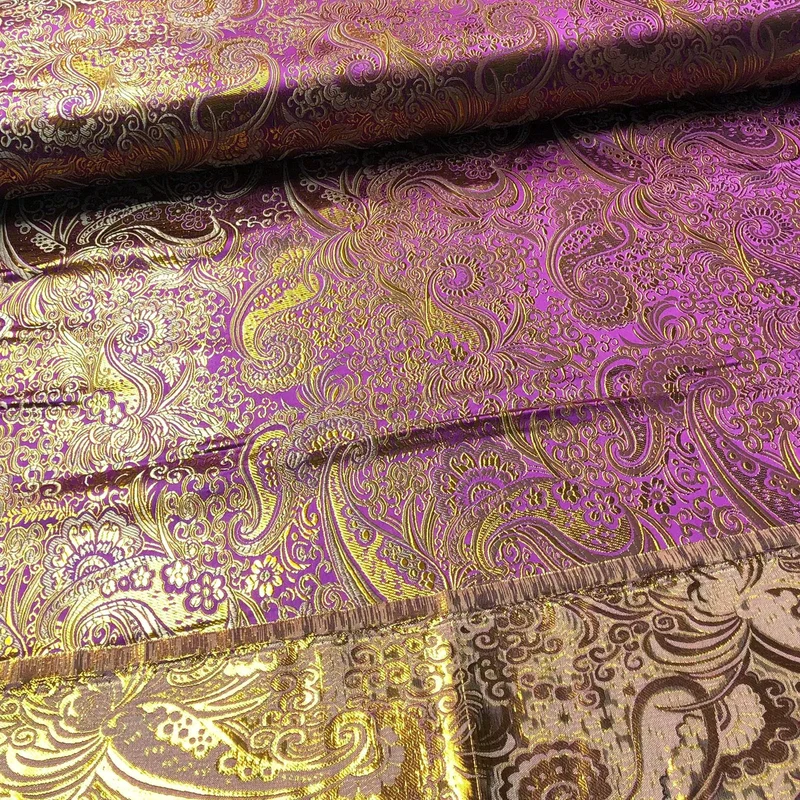 Brokatstoff Paisley mit gold *Ab 50cm