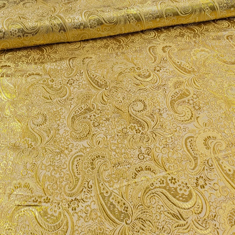 Brokatstoff Paisley mit gold *Ab 50cm